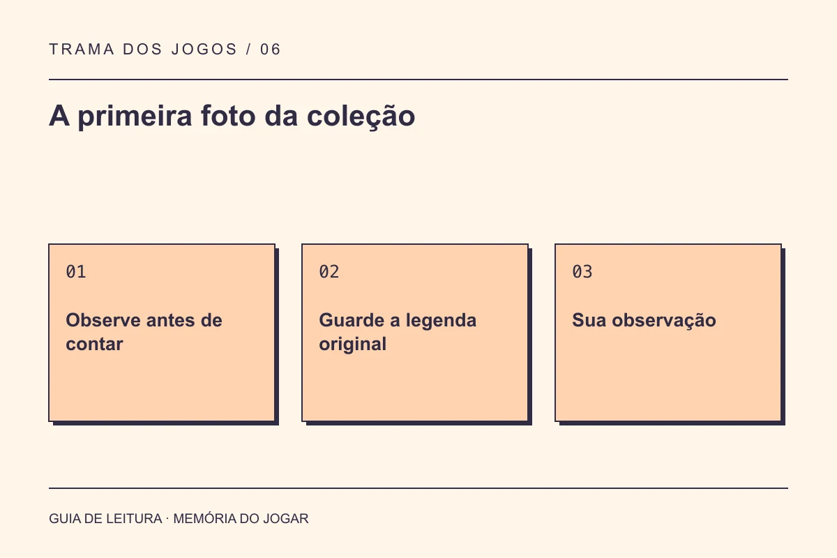 Guia de leitura: A primeira foto da coleção